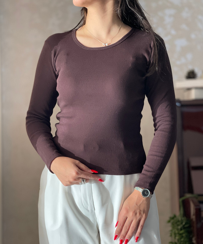 بلوز یقه گرد