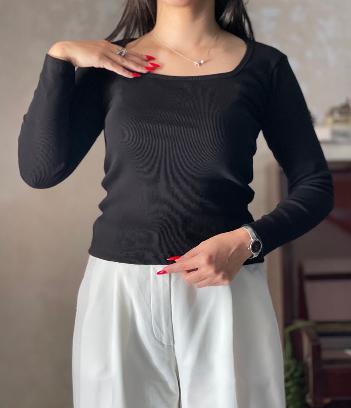 بلوز یقه خشتی