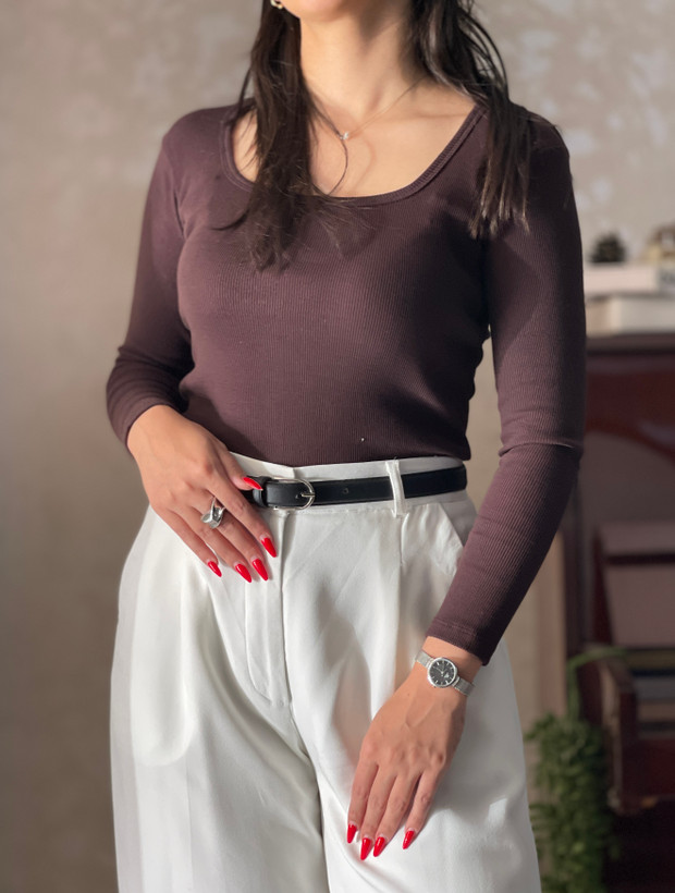 بلوز یقه خشتی